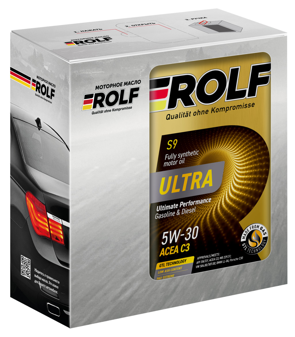 ROLF Ultra 5W-30 C3 SN/CF Акция 4л + 1л металл