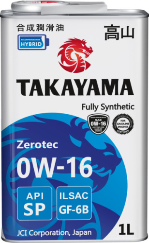 TAKAYAMA Zerotec SAE 0W-16 API SP ILSAC GF-6B 1л